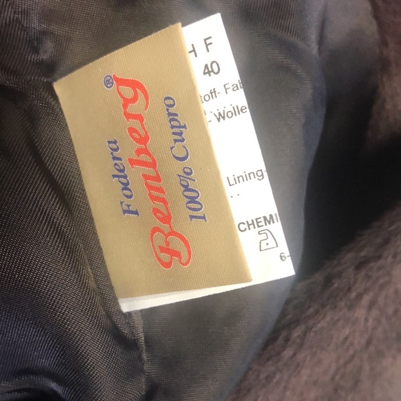 Cinzia Rocca Piacenza Baby Llama Brown Classic Italian Coat size 8 - Picture 7 of 10